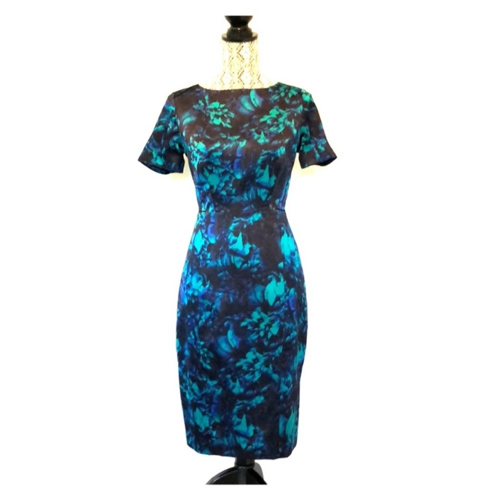 Tahari Silk Floral Dress
